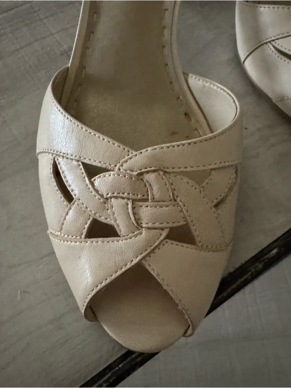 Gianni Bini Braided d’Orsay Peep Toe Nude Pump - Picture 3 of 10